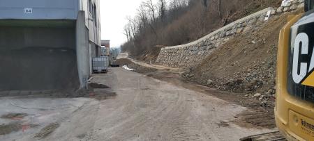 Urejanje ceste skozi OPC Šentrupert